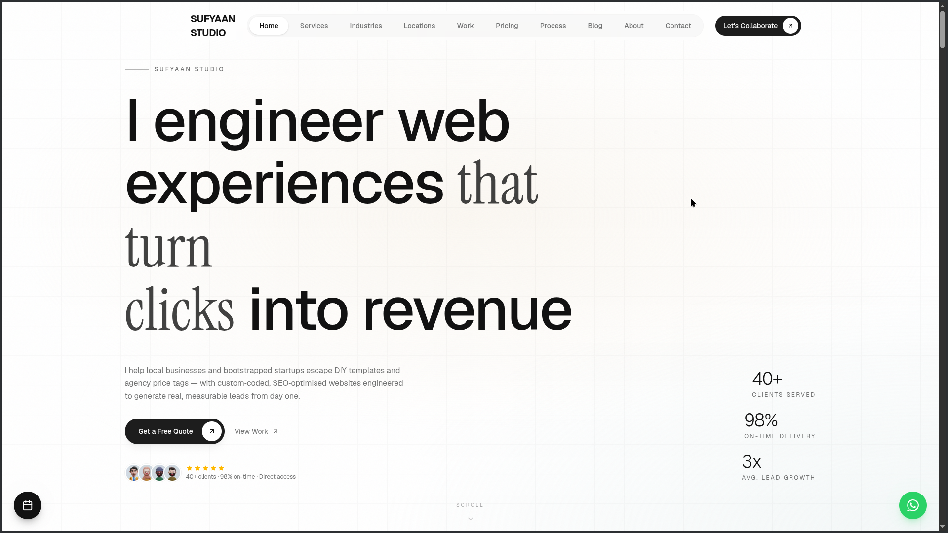 Sufyaan Studio — web development project
