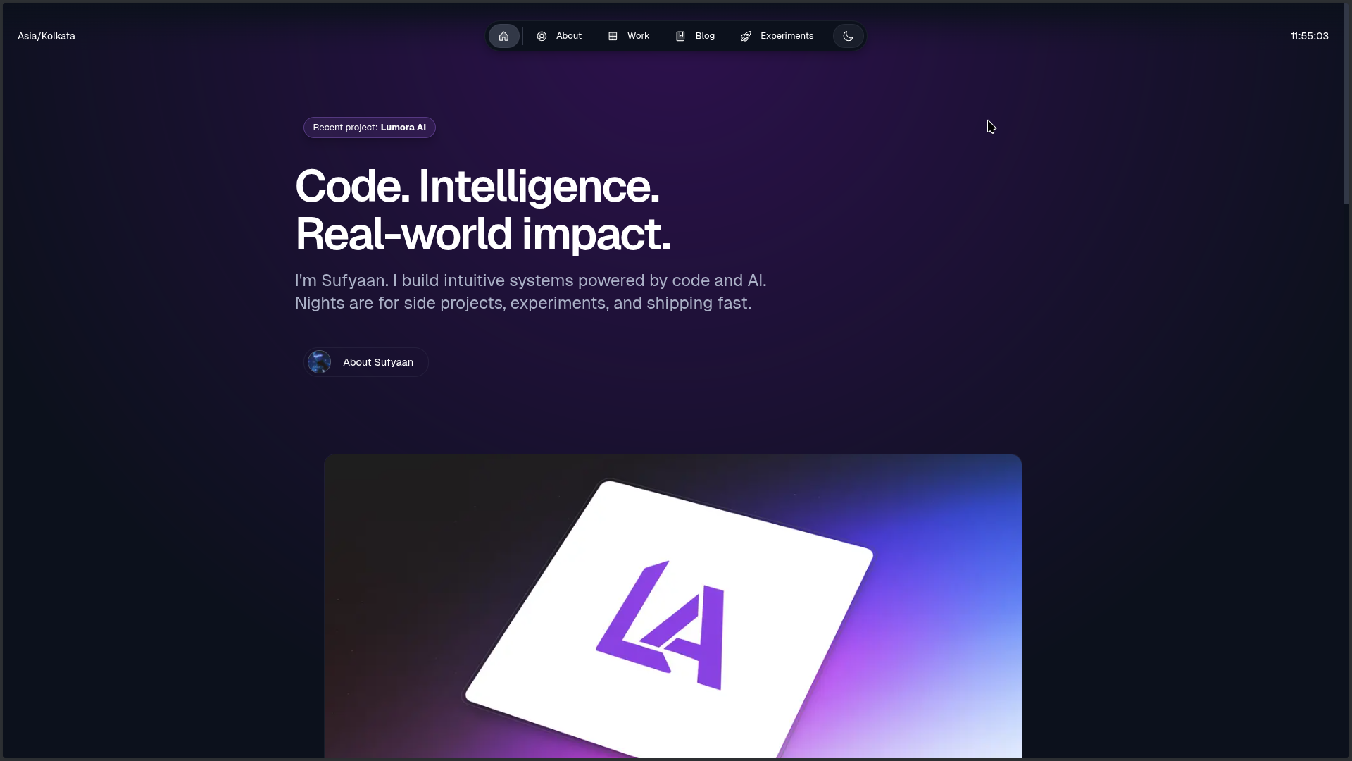 Sufyaan Portfolio — developer portfolio project
